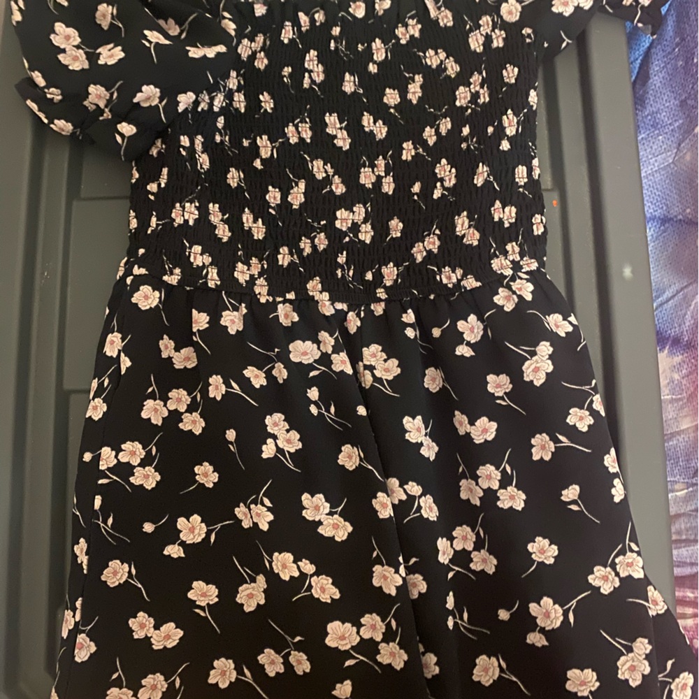 Floral Black Jumpsuit